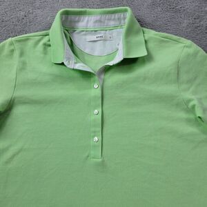 Brax‎ Cleo Polo Shirt Womens Medium Green Eco Yarn Casual Preppy